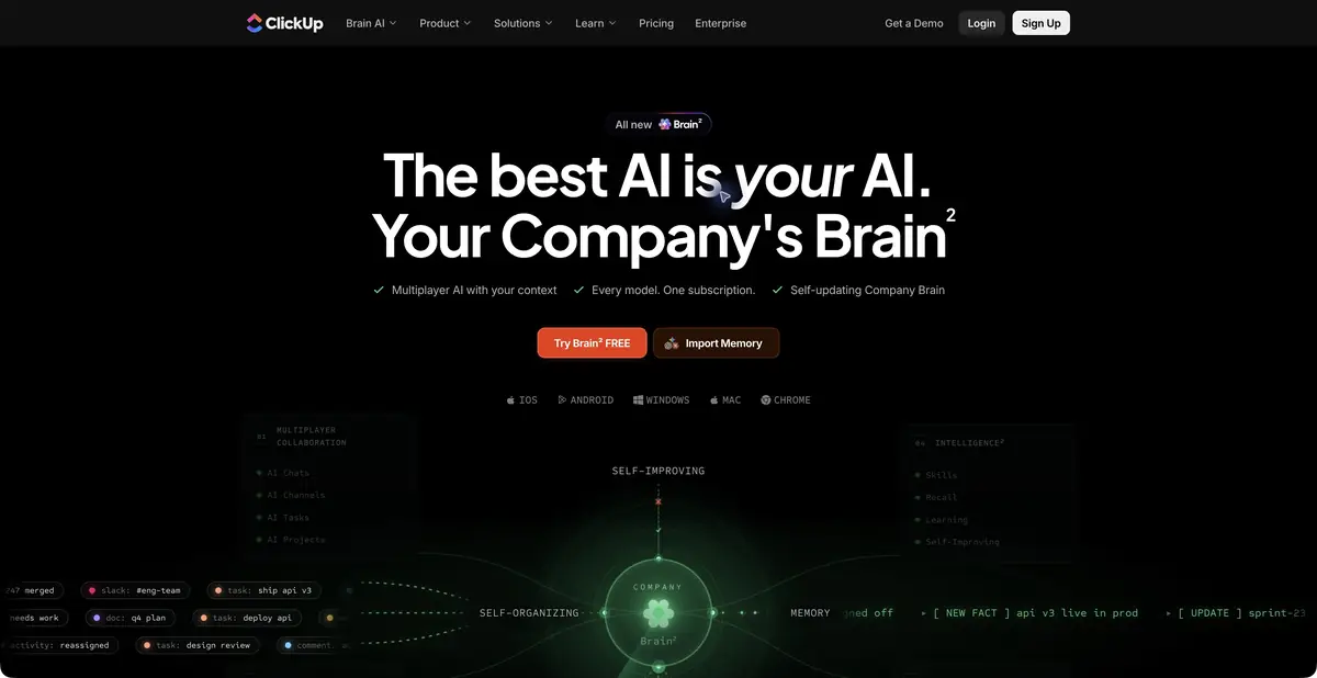 ClickUp Brain: AI-помощник с контекстом компании
