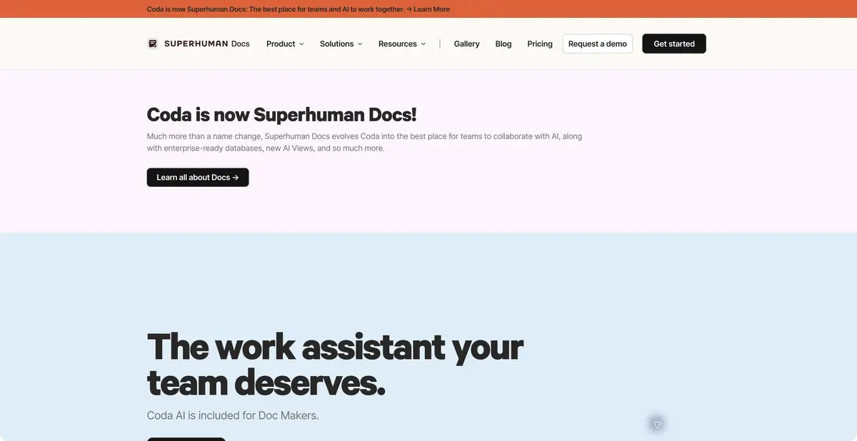 Superhuman Docs (Coda AI): Superhuman Docs и переход от прежнего названия Coda