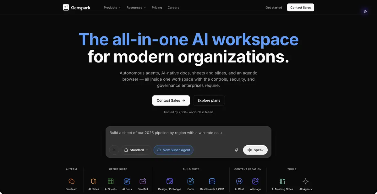Genspark: AI-пространство для документов, таблиц и слайдов