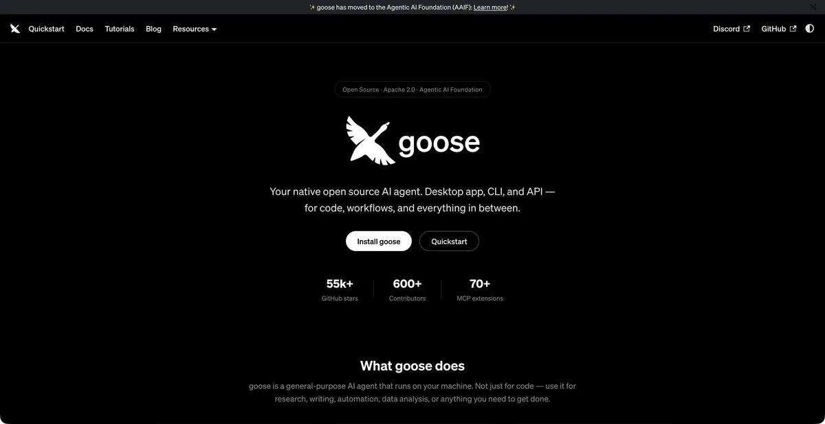 goose: открытый AI-агент, расширения и способы установки