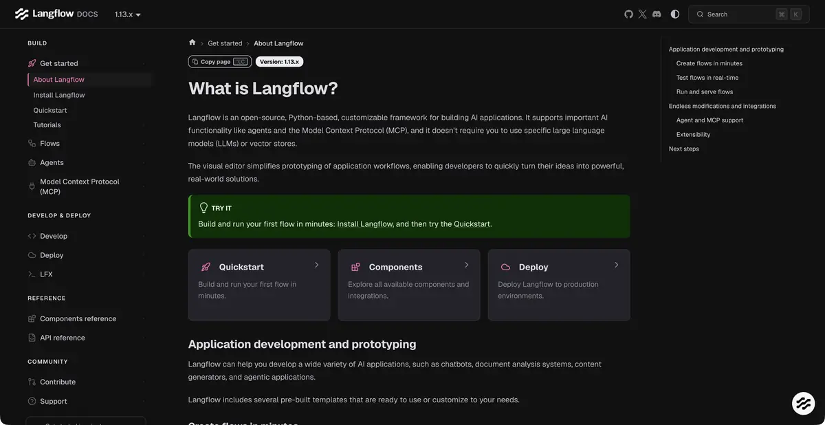 Langflow: визуальная сборка AI-процессов и способы запуска