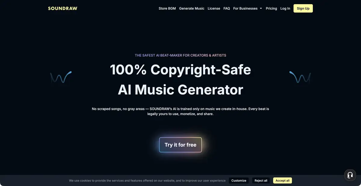 SOUNDRAW: создание музыки с выбором параметров