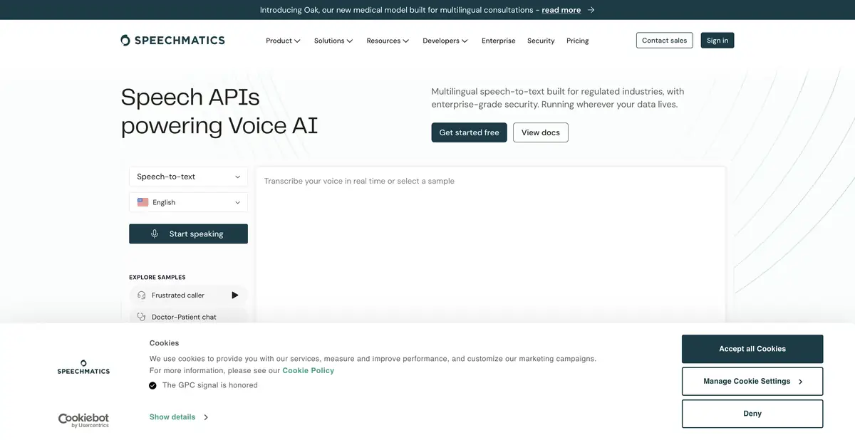 Speechmatics: Sprach-API und eine Demonstration der Spracherkennung
